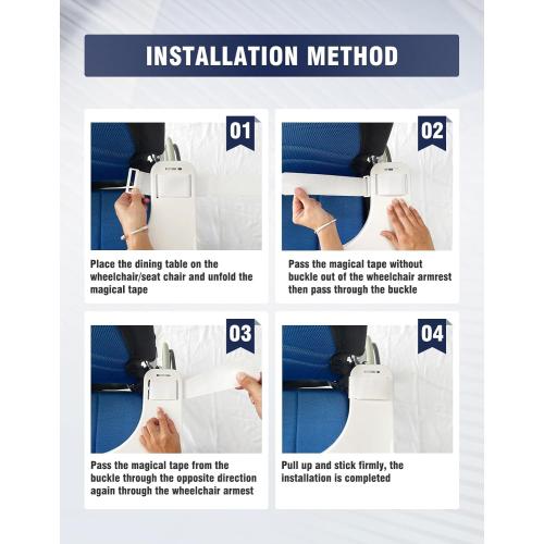Wheelchair Tray Table with Cup Holder, Detachable Removable Universal Table Tray for Eating Reading Resting, Durable Wheelchair Mobility Scooters Accessories for Seniors & Adults (Grey)