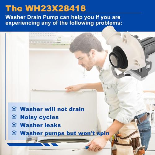 WH23X28418 290D1201G003 WH23X24178 Drain Pump Fit for GE Hotpoint