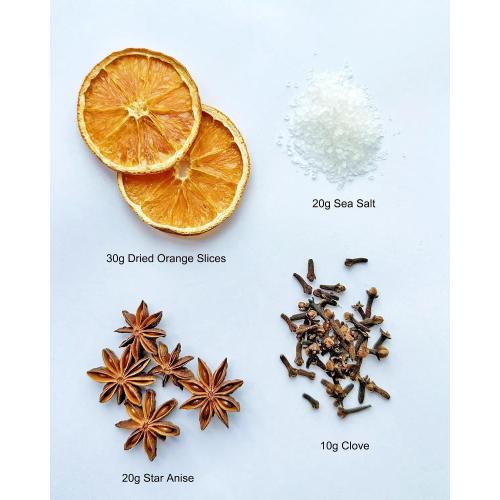 Simmer Pot Potpourri, Tis The Season Stovetop Potpourri with Dried Orange Slices, Star Anise and Clove, Simmering Potpourris for Home Fragrance, Odor Removal, Holiday, Relaxing, Housewarming Gift