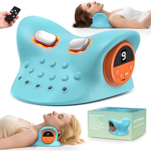 Neck Massager 2026 Deep Tissue Massage with Heating and Vibration Neck massager-3D deep Tissue Massage for Shoulder and Back, Portable Cordless with Type-C Charge,Home Office Car Use