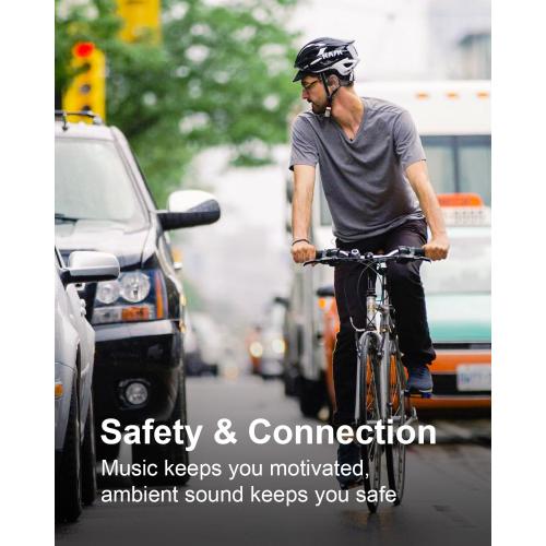 Bone Conduction Headphones 15H Playtime, IPX6 Waterproof Bone Conduction Earbuds, Open Ear Headphones Bluetooth 5.3 Wireless Earbuds with Mic Sweatproof Headset for Running, Cycling