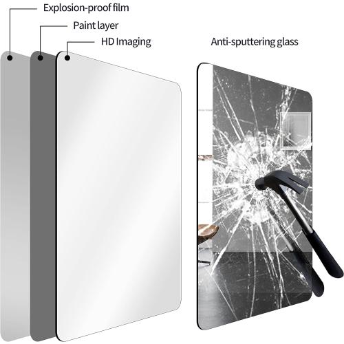 16x24 inch Black Rectangle Mirror, Brushed Metal Framed Vanity Mirror for Bathroom,Living Room,Bedroom,Entryway,Hallway,Wall Mounted Vertical or Horizontal