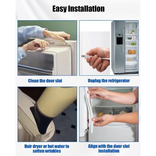Upgraded 241786006 Freezer Door Gasket Fit for Frigidaire Kenmore Electrolux Crosley Refrigerator Freezer Door Seal Replace AP4321993 1379313 AH1991329, 63X14.5