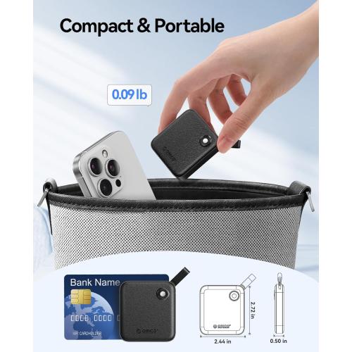 ORICO Portable SSD 256 GB with 2 in 1 USB C Cable, External Solid State Drives, Up to 460MB/s, Status Indicator, Reliable Storage for USB-C Smartphone, Tablet, PC - B5PLUS