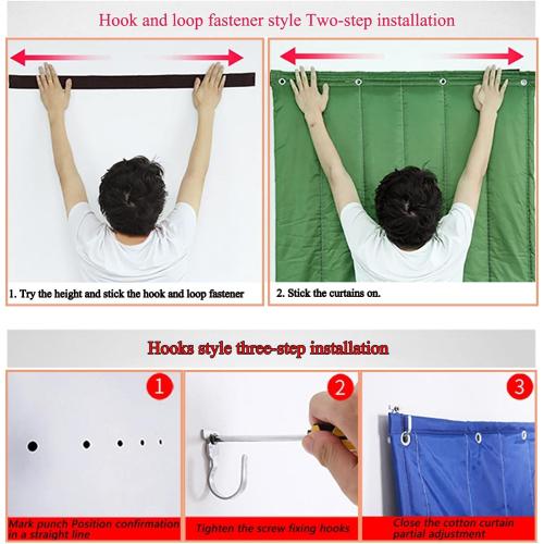 Thermal Insulated Door Curtain,Winter Doorway Cover Screen, Soundproof Blanket, Privacy Curtains,tapestry Windproof Waterproof Warm Cold Protection,for Living Room Garage Front Door Patio Kitchen