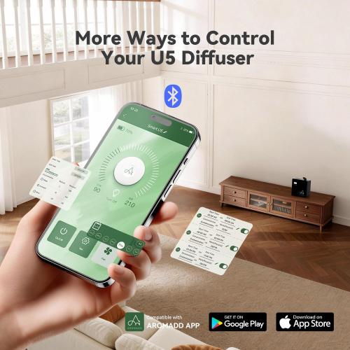 2025 Upgraded 3500 Sq.Ft Smart Scent Machine - HVAC System, Whole House Aroma & Hotel Collection Diffuser, Waterless Essential Oil Diffuser for Home, Office, 600ML Capacity, Cold Air Tech (Black)