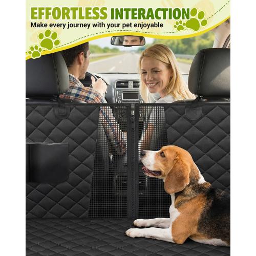 Dog Car Seat Cover, 600D Heavy Dute Durable Car Seat Cover for Dogs Pets, 100% Waterproof Scratch Proof Nonslip Dog Hammock for Cars, Seat Covers Protector with SeatBelt for Pet Sedan SUV Trucks