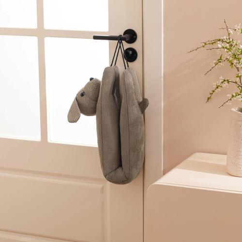 Sunolga Linen Door Draft Stopper for Bottom of Door and Window, Weighted Cute Animal Seal Strip for Wind, Noise, Dust, Door Snake and Sweep for Home Essentials Decorative, 38 Air Blocker, Brown Dog