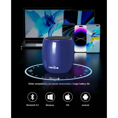 Small Speaker, Bluetooth Speaker with 360°HD Stereo Sound and Robust Bass, Mini Speakers with Hands-Free Call, IP67 Waterproof, Portable Speakers for Shower, Room, Car, Trip, Ideal Gift for Men, Women