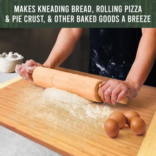 Greener Chef 30 x 20 Organic Extra Large Cutting Board with Lifetime Replacements – Wood Bamboo Chopping Board - Wooden Butcher Block Cutting Board for Carving Turkey, Grilling Brisket and BBQ