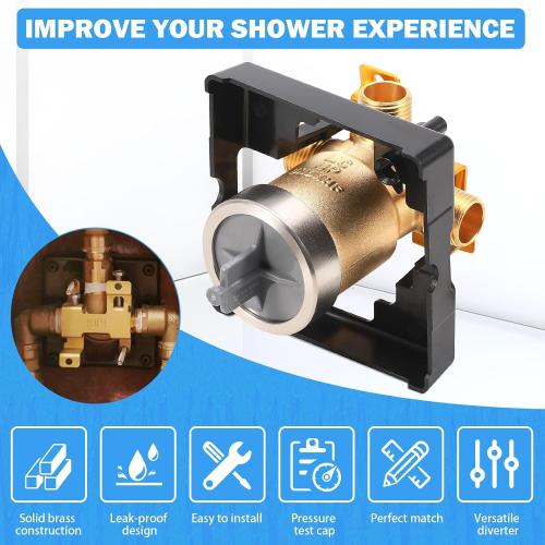 R10000-UNBXHF MultiChoice High Flow Shower Rough-In Valve Body, 1/2-Inch