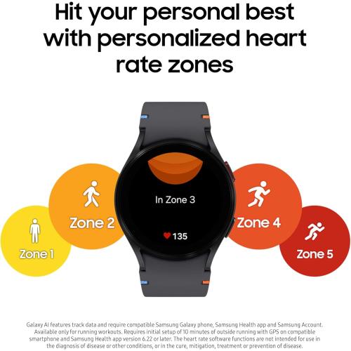 Samsung Galaxy Watch FE 40mm Bluetooth AI Smartwatch w/Fitness Tracking, BIA Sensor, Personalized HR Zones, Heart Rate Tracker, Sleep Monitor, 2024, Pink Gold [US Version, 1Yr Manufacturer Warranty]