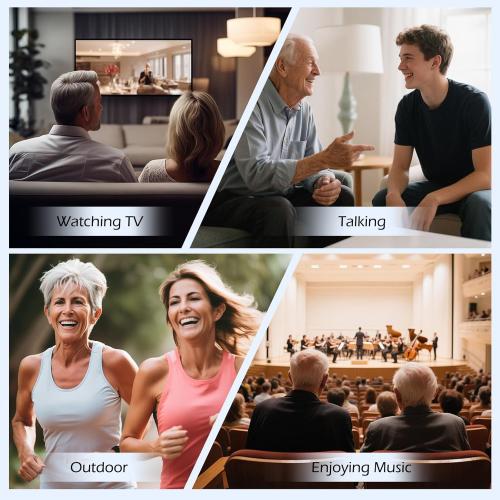 Rechargeable Hearing Aids for Seniors with Hearing Loss, OTC Hearing Aid Not Sound Amplifier, Behind-the-Ear BTE Ear Aides Buds Earbud Device for Elderly Adult Men Women 2005