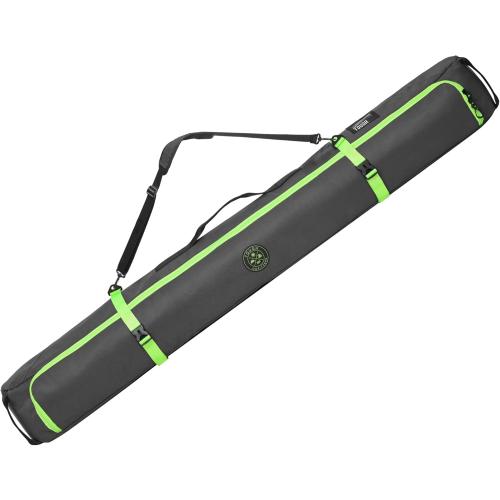 Tough Outfitters 170cm/190cm Ski Bag for Air Travel - Padded Ski Bags for Air Travel - Durable Luggage Case for Skis - Premium Snow Equipment Gear Carrier