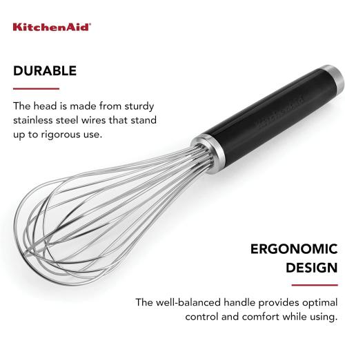 KitchenAid Utility and Flat Whisk Set, Set Of 2, Black