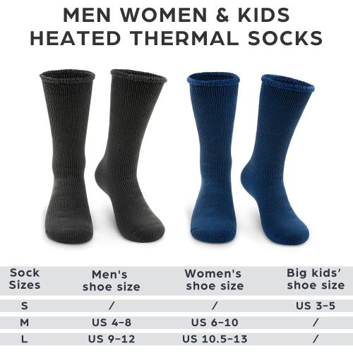 One size DG Hill Winter Thermal Socks - Warm Socks for Men Women Cold Weather Insulated Sock - Heated Socks Thick Snow Sock