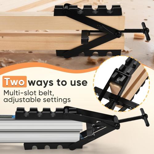 GADFISH Panel Clamps Woodworking, Panel Clamp, 2 Pack of 4 Way Pressure Clamps, Compatible with Two Mounting Methods, Suitable for Bonding Tabletops, Shelves, and Laminate Surfaces(2pc)