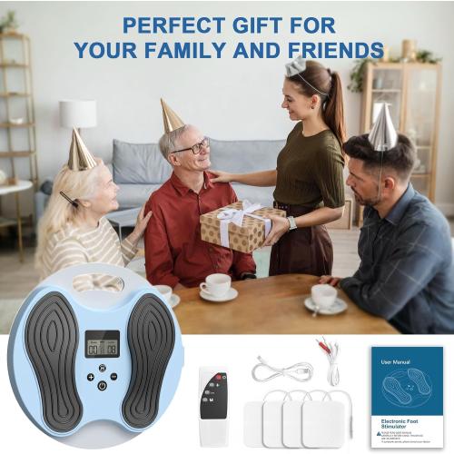 Rechargeable Foot Massager for Neuropathy, TENS & EMS Circulation Stimulator for Pain Relief and Plantar Fasciitis Cramps,EMS Foot Massager for Neuropathy with 4 Gel Pads,FSA HSA Eligible