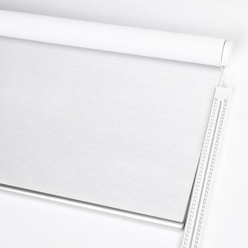 ALLBRIGHT Roller Shades for Windows, 100% Blackout Window Roller Blinds, UV Protection Fabric, Shades with Striped Jacquard, Roller Blind for Office and Home, Easy to Install, White, 34 W x 72 H