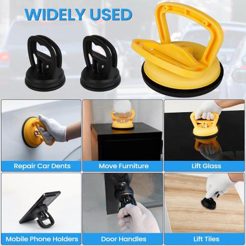 55Pcs Car Dent Puller Kit, Paintless Dent Remover Tool with Adjustable Dent Lifter & Bridge Puller, Dent Repair Kit for Auto Body Large & Small Dents, Hail Damage Dent Removal 98% of Car Dents