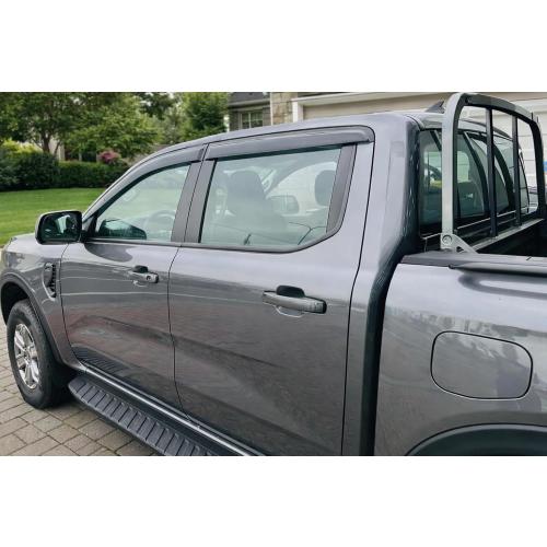 2024-2026 Tape-On Rain Guards for Ford Ranger Side Window Visor Deflectors XL XLT Lariat Raptor Tinted Shades 2025