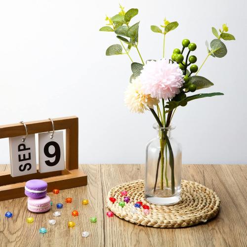 24 Pack Clear Glass Bud Vases Bulk Small Glass Living Vases for Centerpieces Vintage Table Decorative Bottle for Flowers Rustic Wedding Reception Party Decoration(2.36 x 5.2 in)