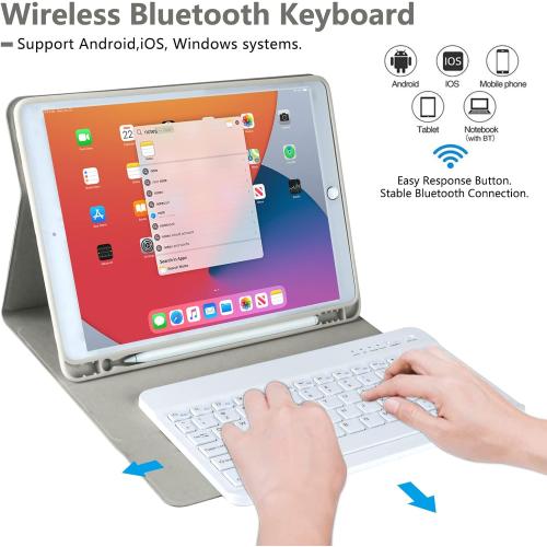 BAIBAO Generation Case with Keyboard 10.2 Inch - Detachable Slim Cover with Pencil Holder,