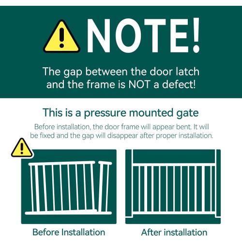 Babelio Auto Close Baby Gate with Cat Door,29-43 Metal Gate for Doorway,Stairs, House,Easy Walk Thru with Pet Door,Includes 4 Wall Cups and 3 Extension Pieces,White