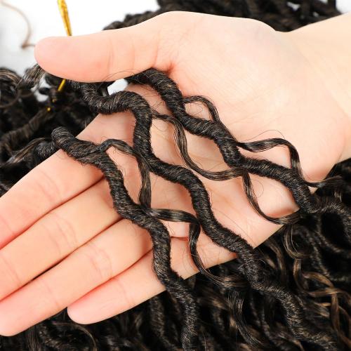 SamBraid Goddess Locs Crochet Hair 14 Inch, 8 Packs New Goddess Faux Locs