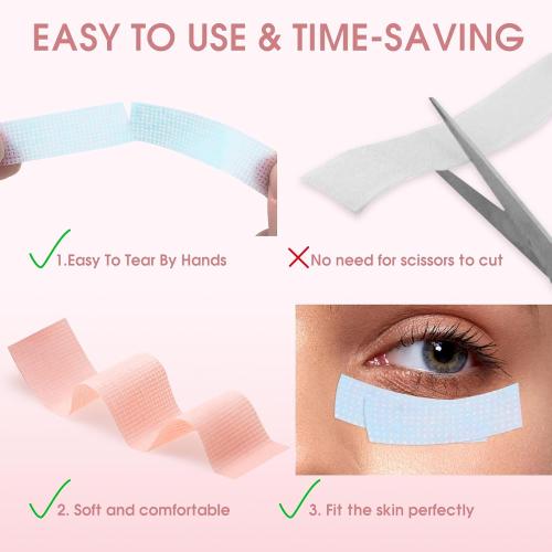 Lash Tape, Silicone Adhesive Eyelash Extension Tape, Pain-Free Removal Eyelash Tape for Sensitive Skin, Breathable Lash Extension Supplies