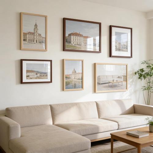 16x20 Frame Matted to 11x14 Natural Solid Wood Veneer 16 x 20 Picture Frame with Shatterproof Plexiglass, 16x20 Frames Wooden 20x16 Picture Frames for Wall Gallery Home Decor, 1 Pack