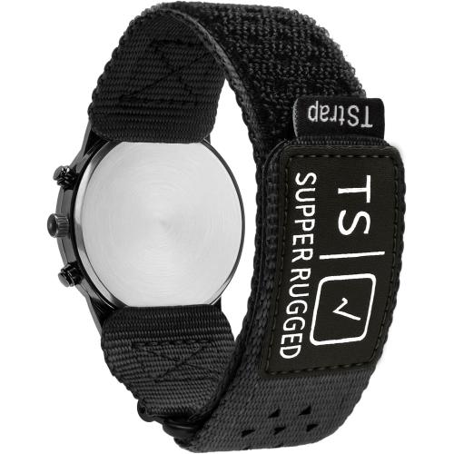 Nylon Sport Watch Band - Black Quick Release Watch Straps for Men Women - Athletic Military Smart Watch Bracelet Replacement - Correa para Reloj Hombre - 18mm 20mm 22mm