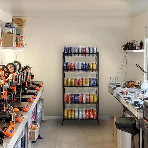 3D Printer Filament Rack, Heavy Duty Storage Shelves for 3d Printing Filaments, 5 Tier Large Capacity Filament Storage for 3D Printing Business