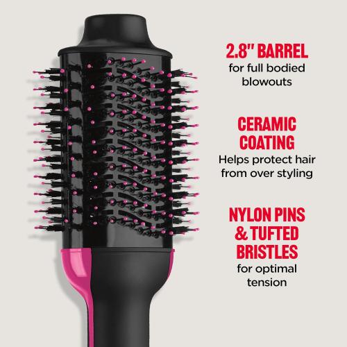 REVLON One-Step Volumizer Hair Dryer and Styler | Less Frizz, More Shine, and Less Heat Damage for Fast and Easy Salon-Style Blowouts, for All Hair Types and Lengths (Black)