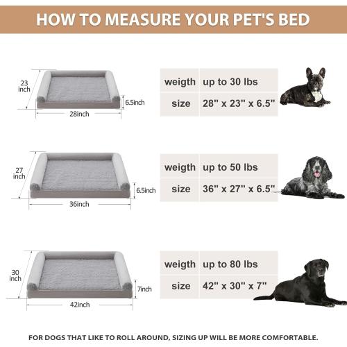Dog Beds for Large Dogs, Orthopedic Dog Bed for Medium Large Dogs,Big Waterproof Couch Pet Bed with Removable Washable Cover