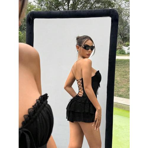 Size XS/S Women Sexy Sexy Backless Strap Mini Dress Summer Fashion Outfits