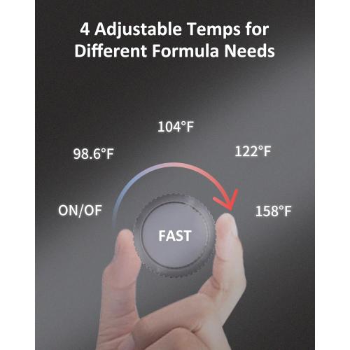 Water Warmer, HEYVALUE Baby Bottle Warmer, Formula Maker with Night Light, 4 Temperature Control & 72H Keep Warm, Detachable Tank, Instantly Dispenses Warm Water, Feed Baby More Easier and Healthier