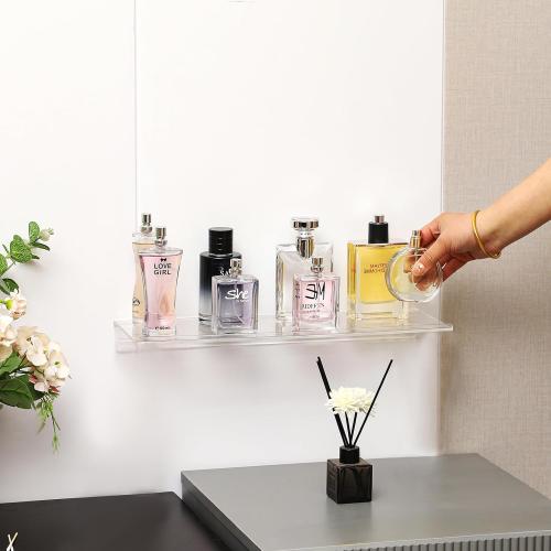 Clear Acrylic Floating Shelves Set of 4 for Lego Sets Funko Pop Collectibles Kids Bookshelf Figures Plant Picture Photo Modern Wall Ledge Floating Shelf for Bedroom Decor Living Room Wall Shelf