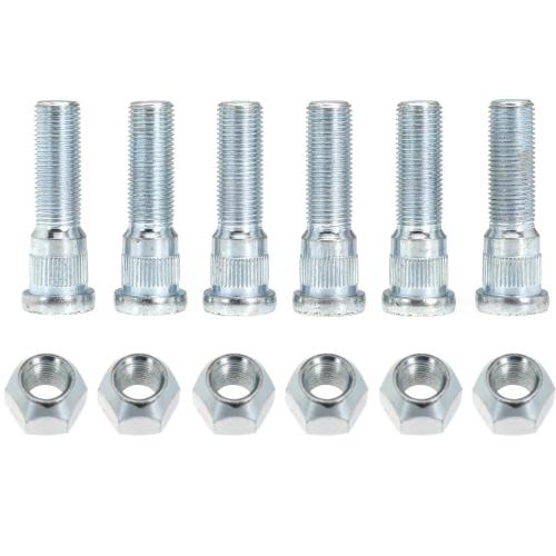 6Sets 1/2-20 Inch Wheel Stud with Nuts for Trailer for Lippert Axles 2000 lb to 3500 lb for Dexter 4400 lb with 1/2-20 UNF Thread Size