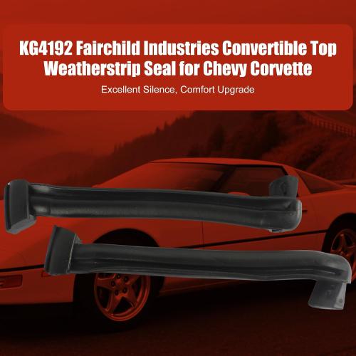 Convertible Top Weatherstrip Seal Kit 12.91 Length for 1986-1996 Chevy Corvette C4 - Premium EPDM Rubber Upper Header Seal 2.13 & 2.35 End Heights - Direct Fit, Leak Repair & Wind Noise Reduction