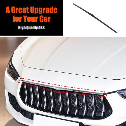 TOYCIDFG Car Front Grille Decor Cover Trim Compatible with Maserati Ghibli 2018-2024, Car Exterior Decoration Accessories (Carbon Fiber Pattern)