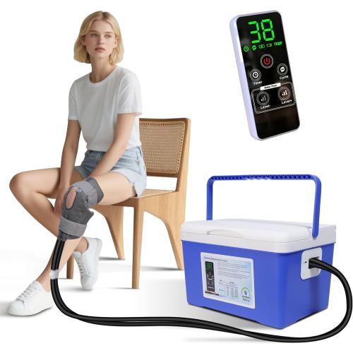 Cold Therapy Machine, Built-in 3000mAh Battery, Cold Therapy for Knee Replacement, Ice Machine for Knee After Surgery, Cryotherapy Systems Suitable for Home use,