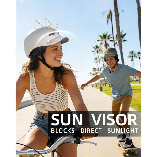 Adult Bike Helmet for Men Women,Adjustable Lightweight Baseball Cap Style Cycling Helmet for Commuting, Road Biking, Skating Scooter