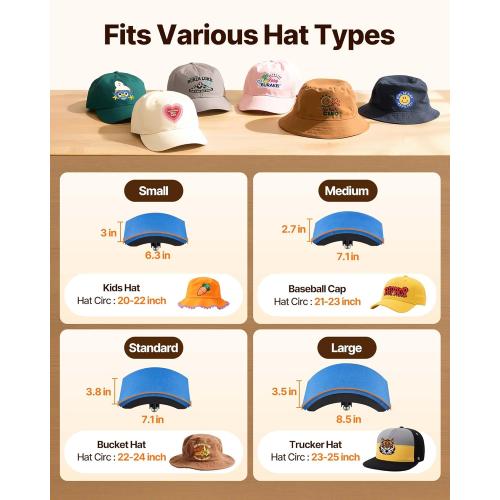 VEVOR 4-in-1 Heat Press Machine for Hats with 6x3inches Curved Teflon-Coated Heat Plate, Easy Temperature Control Non-Slip Base, Four Replaceable Elements 6x3/6.7x2.7/6.7x3.8/8.1x3.5inches