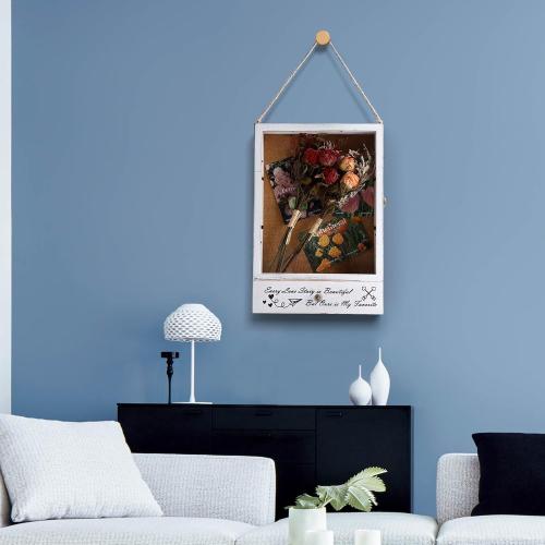 Large Shadow Box Frame 11x16 , 3.5” Deep Shadow Box with Drawers and Removable Shelves, Rustic White Color Wood Picture Display Frame Memory Box for Tickets Wedding Bouquet for Wall or Tabletop