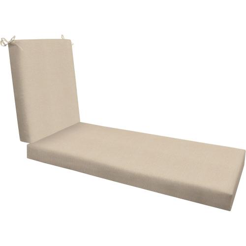 Honeycomb Outdoor Heritage Chaise Cushion for Patio Furniture, 21.5 x 70 | Textured Solid Almond Chair Cushion, Water & Fade Resistant, Reversible Design, Removable Cover for Outdoor Furniture