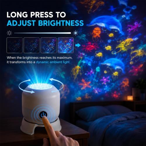 Dynamic Rotating LED Projector Light