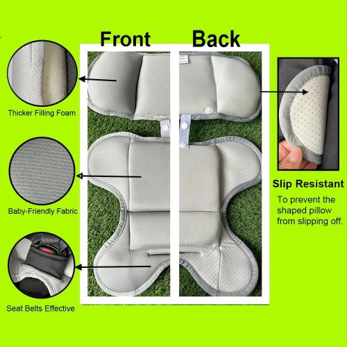 Color Grey Head and Body Support Pillow Compatible with Doona Car Seat Strollers,Stroller Cushion