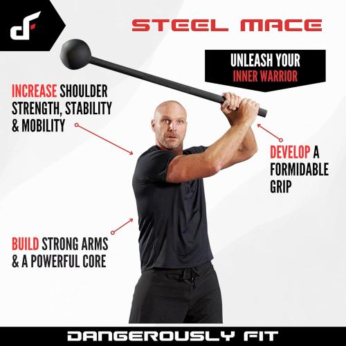 Steel Mace Bell - 7lb to 60lb Macebell for Men & Women - Exercise Strength Training & Full Body Fitness Workouts - Premium Maces for Home & Gym Training