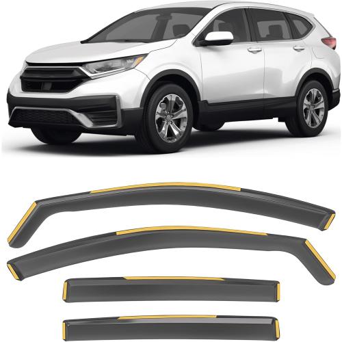 Shatterproof in-Channel Window Rain Guards for Honda CRV 2017-2022, Window Deflectors, Window Visors for Car, Vent Deflector, 4pcs